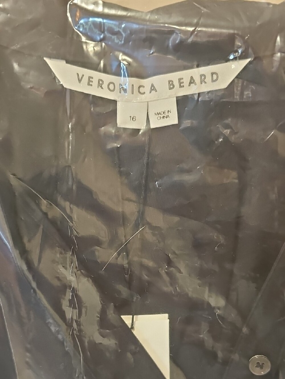 Veronica Beard Roanoke Shirtdress; NWT; Size 16; Black - Picture 5 of 7